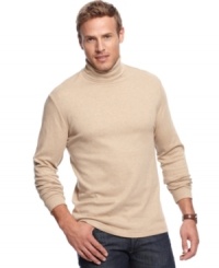 Simple goes sophisticated with this turtleneck John Ashford shirt that's perfect for cool-weather layering. Simple goes sophisticated with this turtleneck John Ashford shirt that's perfect for cool-weather layering.