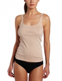 Hanro Women's Everyday Cotton Narrow Strap Tank Top, Skin, Large Hanro Women's Everyday Cotton Narrow Strap Tank Top, Skin, Large