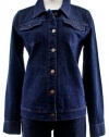 Eileen Fisher Organic Cotton Stretch Denim Jean Jacket Small