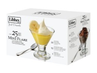 Libbey Just Desserts Mini Flare Glass with Miniature Stanless Steel Spoon 25-Piece Libbey Just Desserts Mini Flare Glass with Miniature Stanless Steel Spoon 25-Piece
