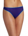 OnGossamer Women's Mesh Hip G-String Panty, Deep Cobalt, S/M