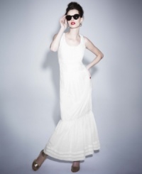 Nothing is more sweet this spring than a romantic day dress by Alberta Ferretti for Impulse. This tiered maxi style feature crochet lace for an understated-flirty look! Nothing is more sweet this spring than a romantic day dress by Alberta Ferretti for Impulse. This tiered maxi style feature crochet lace for an understated-flirty look!