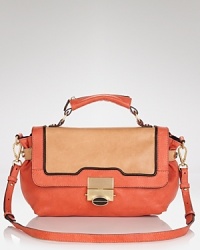 Color block your way to cool with this Treesje satchel, cast in rich leather. It's the pop showpiece to carry now. Color block your way to cool with this Treesje satchel, cast in rich leather. It's the pop showpiece to carry now.