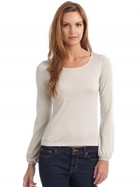 THE LOOKCrewneckPullover styleTextured long sleeves with gathered, ribbed cuffsSmooth bodiceTHE FITAbout 21 from shoulder to longest point of hemTHE MATERIALBodice: RayonSleeves: CottonCARE & ORIGINDry clean or hand washMade in Italy THE LOOKCrewneckPullover styleTextured long sleeves with gathered, ribbed cuffsSmooth bodiceTHE FITAbout 21 from shoulder to longest point of hemTHE MATERIALBodice: RayonSleeves: CottonCARE & ORIGINDry clean or hand washMade in Italy
