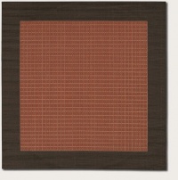 Couristan 1005/4000 Recife Checkered Field Terra Cotta/Black Rug, 7-Feet 6-Inch Square Couristan 1005/4000 Recife Checkered Field Terra Cotta/Black Rug, 7-Feet 6-Inch Square