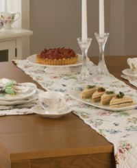Looks like a butterfly, keeps your table burn- and stain-free. With sweet blooms and fluttering beauties, this quilted trivet evokes the cheery essence of spring. Rosy pink, gold and violet hues mingle on solid white. From the Butterfly Meadow collection. Looks like a butterfly, keeps your table burn- and stain-free. With sweet blooms and fluttering beauties, this quilted trivet evokes the cheery essence of spring. Rosy pink, gold and violet hues mingle on solid white. From the Butterfly Meadow collection.