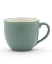 Mix and match these splashes of color for a tabletop with endless possibility! The modern coupe shape and two-tone hues mean this cup will bring life to any décor. Select pieces in your favorite shades to create a customized dinnerware collection. Mix and match these splashes of color for a tabletop with endless possibility! The modern coupe shape and two-tone hues mean this cup will bring life to any décor. Select pieces in your favorite shades to create a customized dinnerware collection.
