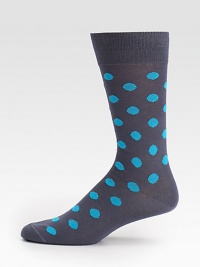 Remarkably soft, in a fine cotton knit finished with a neon polka-dot pattern.Mid-calf height80% cotton/20% polyamideMachine washMade in Italy Remarkably soft, in a fine cotton knit finished with a neon polka-dot pattern.Mid-calf height80% cotton/20% polyamideMachine washMade in Italy