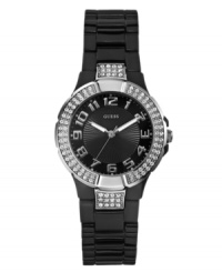 Go ahead and make a scene with this dramatic watch by GUESS. Go ahead and make a scene with this dramatic watch by GUESS.