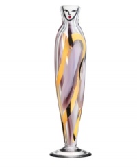 Art works. This striking Charms vase marries a strong female influence in heavy, handcrafted glass streaked with lavender and gold. Designed by Ulrica Hydman-Vallien for Kosta Boda. Art works. This striking Charms vase marries a strong female influence in heavy, handcrafted glass streaked with lavender and gold. Designed by Ulrica Hydman-Vallien for Kosta Boda.