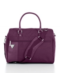 Take the world in style. The perfect weekend companion, this durable shoulder tote with croc-embossed trim has a spacious interior and accessory pockets for packing up quick in an orderly fashion. A removable shoulder strap and carry handles let you pick & go in comfort. 5-year warranty. Take the world in style. The perfect weekend companion, this durable shoulder tote with croc-embossed trim has a spacious interior and accessory pockets for packing up quick in an orderly fashion. A removable shoulder strap and carry handles let you pick & go in comfort. 5-year warranty.