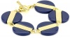 Kenneth Cole New York Modern Deco Blue and Shiny Gold Stripe Bead Toggle Bracelet