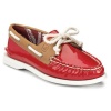 Sperry Top-Sider Womens Authentic Original 2-Eye,Red Patent-Cognac,7 B(M) US