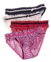 Seduction doesn't get any sweeter than b.tempt'd by Wacoal's ruffled bikini. Style #978153