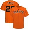 MLB Majestic San Francisco Giants #28 Buster Posey Youth Orange Player T-shirt