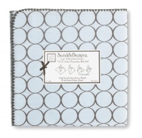 SwaddleDesigns Ultimate Receiving Blanket, Mod Circles, Pastel Blue with Brown SwaddleDesigns Ultimate Receiving Blanket, Mod Circles, Pastel Blue with Brown