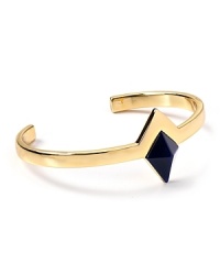 For the boho babe: this House of Harlow 1960 cuff bracelet flaunts geometric allure, accented by a triangular station. For the boho babe: this House of Harlow 1960 cuff bracelet flaunts geometric allure, accented by a triangular station.