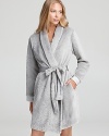 Midnight by Carole Hochman's floral-embossed fleece robe is the perfect piece for luxuriously warm nights at home.