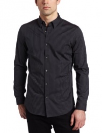 Calvin Klein Sportswear Men's Slim Fit Long Sleeve Stripe Stretch Dobby Shirt Calvin Klein Sportswear Men's Slim Fit Long Sleeve Stripe Stretch Dobby Shirt