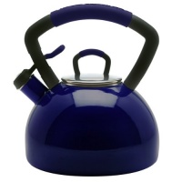 KitchenAid Teakettle 2-1/4-Quart Porcelain Enamel on Steel Soft Grip Kettle, Blue KitchenAid Teakettle 2-1/4-Quart Porcelain Enamel on Steel Soft Grip Kettle, Blue