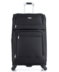 Travel takes shape in this super sleek and modern suitcase with three exterior pockets ideal for stashing necessities and having easy access to magazines, books and other essentials during your trip. An expandable main compartment features a full mesh pocket on the interior of the lid that always packs organization in. Limited lifetime warranty. Travel takes shape in this super sleek and modern suitcase with three exterior pockets ideal for stashing necessities and having easy access to magazines, books and other essentials during your trip. An expandable main compartment features a full mesh pocket on the interior of the lid that always packs organization in. Limited lifetime warranty.