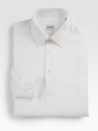 Essential style tailored with a classic fit in crisp Italian cotton. Front placket Point collar with collar stays Fine Italian cotton twill Dry clean Imported Essential style tailored with a classic fit in crisp Italian cotton. Front placket Point collar with collar stays Fine Italian cotton twill Dry clean Imported