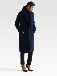 Distinctive menswear styling in a tailored, double-breasted silhouette, crafted from double-faced cashmere.Notch collarDropped shouldersLong sleevesPatch pocketsAbout 41 from shoulder to hem90% cashmere/10% nylonDry cleanImportedModel shown is 5'10 (177cm) wearing US size Small. Distinctive menswear styling in a tailored, double-breasted silhouette, crafted from double-faced cashmere.Notch collarDropped shouldersLong sleevesPatch pocketsAbout 41 from shoulder to hem90% cashmere/10% nylonDry cleanImportedModel shown is 5'10 (177cm) wearing US size Small.