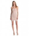 BCBGMAXAZRIA Women's Roselle Fitted Strapless Lace Dress, Allure, 6