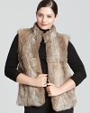 Plush rabbit fur lends undeniable glamour to this MICHAEL Michael Kors vest--a luxe statement for the new season.