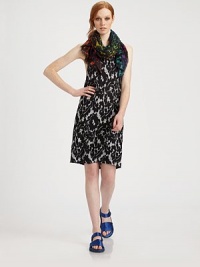 Slouchy and soft, rendered in a fluid knit printed with a graphic botanical pattern.ScoopneckSleevelessLow-cut arm holesRacerbackAbout 22 from natural waist95% viscose/5% elastaneDry cleanMade in Italy of imported fabricModel shown is 5'10 (177cm) wearing US size Small. Slouchy and soft, rendered in a fluid knit printed with a graphic botanical pattern.ScoopneckSleevelessLow-cut arm holesRacerbackAbout 22 from natural waist95% viscose/5% elastaneDry cleanMade in Italy of imported fabricModel shown is 5'10 (177cm) wearing US size Small.