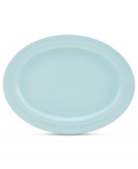 Elegance comes easy with the large Fair Harbor oval platter. Durable stoneware in a cool sky hue is half glazed, half matte and totally timeless. From the kate spade new york dinnerware collection. Elegance comes easy with the large Fair Harbor oval platter. Durable stoneware in a cool sky hue is half glazed, half matte and totally timeless. From the kate spade new york dinnerware collection.