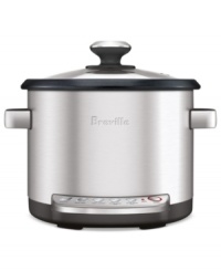 From perfectly fluffed rice to incredibly rich risotto, this dinnertime essential takes the guesswork out of dishing out delicious. With settings like risotto, rice, sauté, steam and slow cook, the covered cooker lets you prep everything bit of the meal from meat to side in the same bowl. 1-year warranty. Model BRC600XL. From perfectly fluffed rice to incredibly rich risotto, this dinnertime essential takes the guesswork out of dishing out delicious. With settings like risotto, rice, sauté, steam and slow cook, the covered cooker lets you prep everything bit of the meal from meat to side in the same bowl. 1-year warranty. Model BRC600XL.