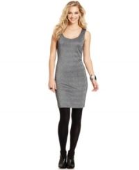 Turn up the dazzle for your next night out in Cha Cha Vente's fitted metallic-knit dress. Turn up the dazzle for your next night out in Cha Cha Vente's fitted metallic-knit dress.