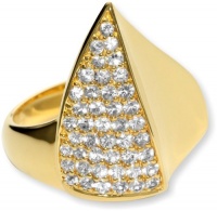 Elizabeth and James Thorns 18k Gold-Plated White Sapphire Large Ring, Size 6 Elizabeth and James Thorns 18k Gold-Plated White Sapphire Large Ring, Size 6