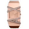 Armani Exchange AX3146 Women's Rose Gold Tone Crystal Accent Bangle Bracelet Watch