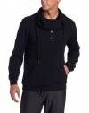 American Essentials Men's French Terry Half-Zip Cowl Neck Pullover