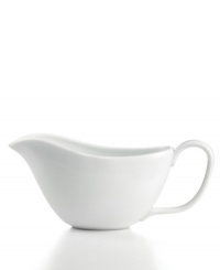 You can't go wrong. Elegantly crafted in bright white porcelain, this versatile gravy boat can withstand the hot blast of the oven or microwave, before hitting your table. From The Cellar's collection of serveware and serving dishes. You can't go wrong. Elegantly crafted in bright white porcelain, this versatile gravy boat can withstand the hot blast of the oven or microwave, before hitting your table. From The Cellar's collection of serveware and serving dishes.