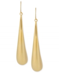 Teardrops of joy. This pair of earrings from Robert Lee Morris, crafted from gold-tone mixed metal, will leave you looking and feeling good for any occasion. Approximate drop: 3-1/4 inches. Teardrops of joy. This pair of earrings from Robert Lee Morris, crafted from gold-tone mixed metal, will leave you looking and feeling good for any occasion. Approximate drop: 3-1/4 inches.
