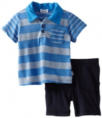 Splendid Littles Baby-Boys Newborn Chambray Mix Stripe Polo Set, Sail, 3-6 Splendid Littles Baby-Boys Newborn Chambray Mix Stripe Polo Set, Sail, 3-6