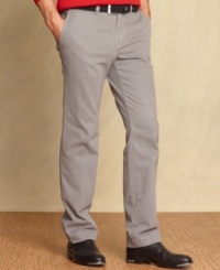 Clean up your casual look with these twill chino pants from Tommy Hilfiger. Clean up your casual look with these twill chino pants from Tommy Hilfiger.