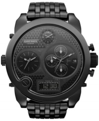 Monumental style, by Diesel. An oversized design in black ceramic brings an edge. Monumental style, by Diesel. An oversized design in black ceramic brings an edge.