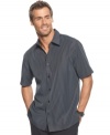 Check sweet style off your list for the weekend with this short-sleeved shirt from Via Europa.