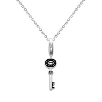14K White Color Gold Key to My Heart Charm Pendant with White Gold 1.2mm Side Diamond-cut Rolo Cable Chain Necklace with Spring-ring Clasp - 16 Inches - Pendant Necklace Combination 14K White Color Gold Key to My Heart Charm Pendant with White Gold 1.2mm Side Diamond-cut Rolo Cable Chain Necklace with Spring-ring Clasp - 16 Inches - Pendant Necklace Combination
