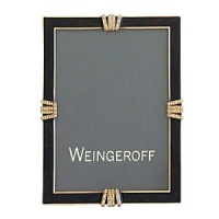 A hand-painted wood-brown border is enhanced by sparkling hand-set golden topaz and Swarovski® crystals, giving this frame a richly distinguished look. It was created by hand in Weingeroff's 4th-generation workshop in Rhode Island. A hand-painted wood-brown border is enhanced by sparkling hand-set golden topaz and Swarovski® crystals, giving this frame a richly distinguished look. It was created by hand in Weingeroff's 4th-generation workshop in Rhode Island.