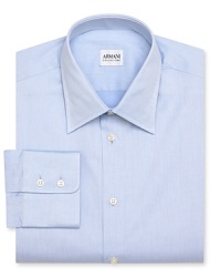 Armani Collezioni Light Blue Dress Shirt - Contemporary Fit, Point Collar Armani Collezioni Light Blue Dress Shirt - Contemporary Fit, Point Collar