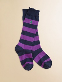 Smart enough for school yet sporty enough for play, in contrasting stripes on a cozy cotton blend.70% cotton/28% nylon/2% spandexMachine washImported Smart enough for school yet sporty enough for play, in contrasting stripes on a cozy cotton blend.70% cotton/28% nylon/2% spandexMachine washImported