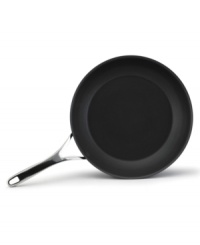 Bring the power of copper to breakfast, lunch, dinner and beyond! The Anolon Nouvelle nonstick skillet delivers expert-grade results with layer upon layer of premium cooking material: ultra-reactive copper is encapsulated by two layers of aluminum and finished with an impact-bonded stainless steel cap. Limited lifetime warranty. Bring the power of copper to breakfast, lunch, dinner and beyond! The Anolon Nouvelle nonstick skillet delivers expert-grade results with layer upon layer of premium cooking material: ultra-reactive copper is encapsulated by two layers of aluminum and finished with an impact-bonded stainless steel cap. Limited lifetime warranty.