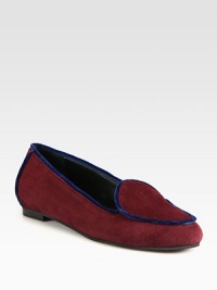 Superior craftsmanship defines this traditional essential of buttery suede with contrast trim. Suede upperLeather liningRubber solePadded insoleMade in Italy Superior craftsmanship defines this traditional essential of buttery suede with contrast trim. Suede upperLeather liningRubber solePadded insoleMade in Italy
