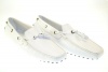 TOD'S Nuovo Gommini Eyelet Tassel Leather White Moccasins Sz 39 CVBR897