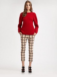 A sharp, textural checked pattern lends a playful edge to this chic wool style.Self waistband with belt loopsZip flySide slash pocketsCuffed legBack welt pocketsInseam, about 26Fully lined81% wool/11% mohair/8% polyamideDry cleanMade in France of imported fabricModel shown is 5'10 (177cm) wearing US size 4. A sharp, textural checked pattern lends a playful edge to this chic wool style.Self waistband with belt loopsZip flySide slash pocketsCuffed legBack welt pocketsInseam, about 26Fully lined81% wool/11% mohair/8% polyamideDry cleanMade in France of imported fabricModel shown is 5'10 (177cm) wearing US size 4.